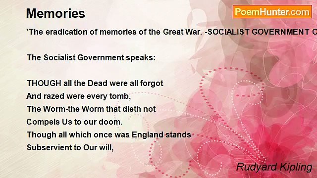 Rudyard Kipling - Memories