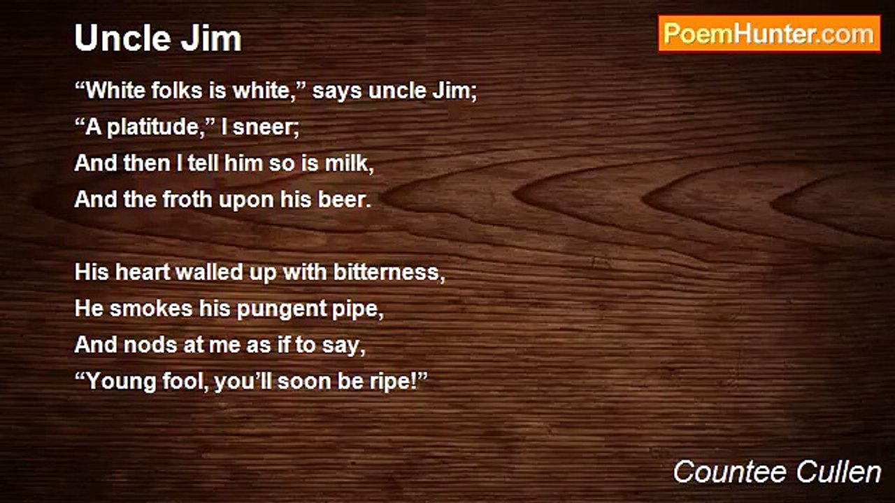 Countee Cullen - Uncle Jim