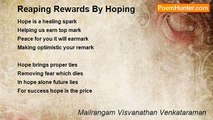 Mailrangam Visvanathan Venkataraman - Reaping Rewards By Hoping