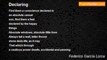 Federico García Lorca - Declaring