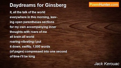 Jack Kerouac - Daydreams for Ginsberg