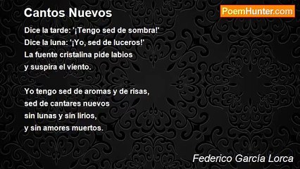 Federico García Lorca - Cantos Nuevos