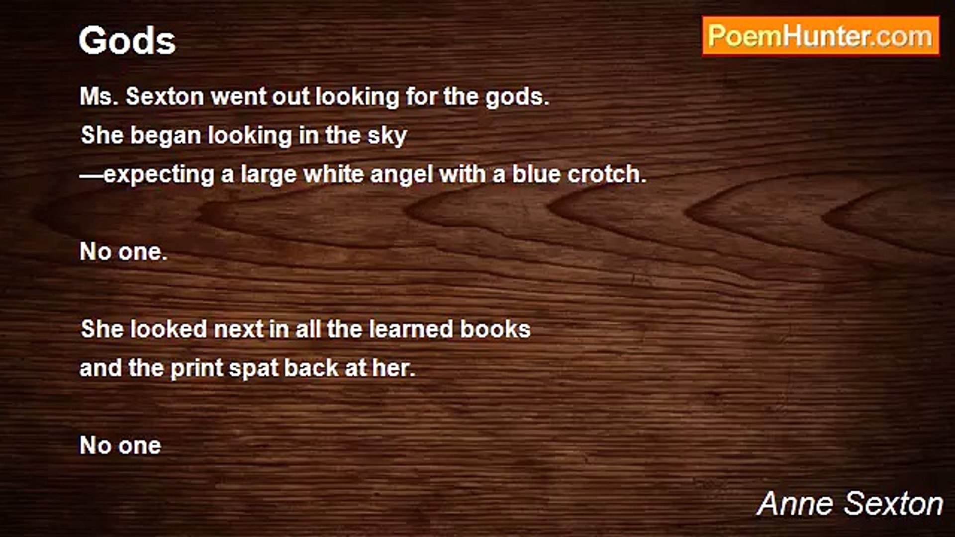 ⁣Anne Sexton - Gods