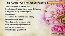 Anne Sexton - The Author Of The Jesus Papers Speaks