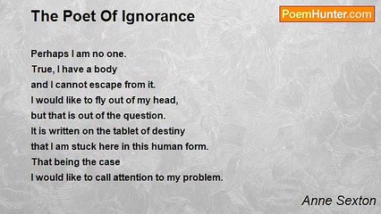 Anne Sexton - The Poet Of Ignorance