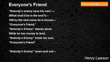 Henry Lawson - Everyone's Friend