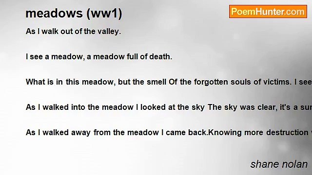 shane nolan - meadows (ww1)
