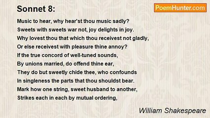 William Shakespeare - Sonnet 8: