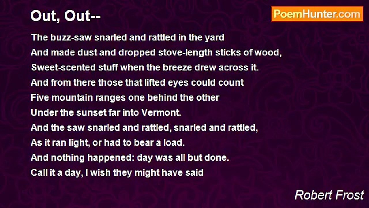 Robert Frost - Out, Out--