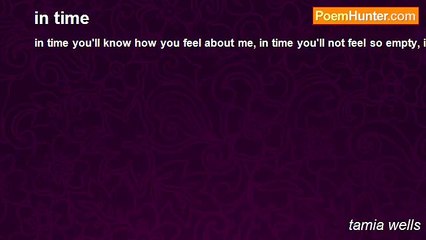 tamia wells - in time