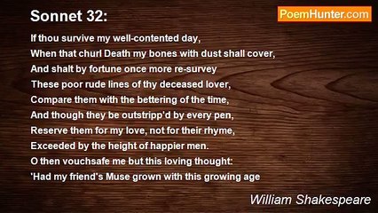 William Shakespeare - Sonnet 32: