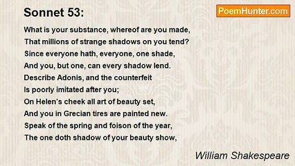 William Shakespeare - Sonnet 53: