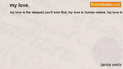 tamia wells - my love.