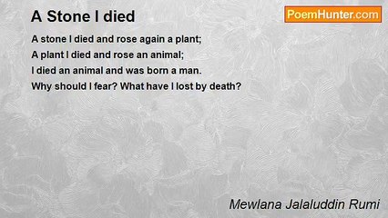 Video herunterladen: Mewlana Jalaluddin Rumi - A Stone I died