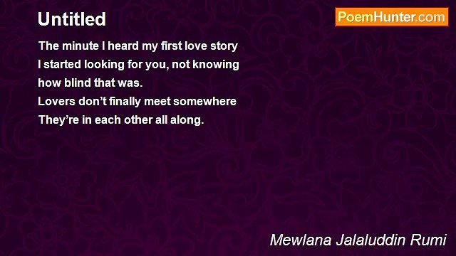 Mewlana Jalaluddin Rumi - Untitled