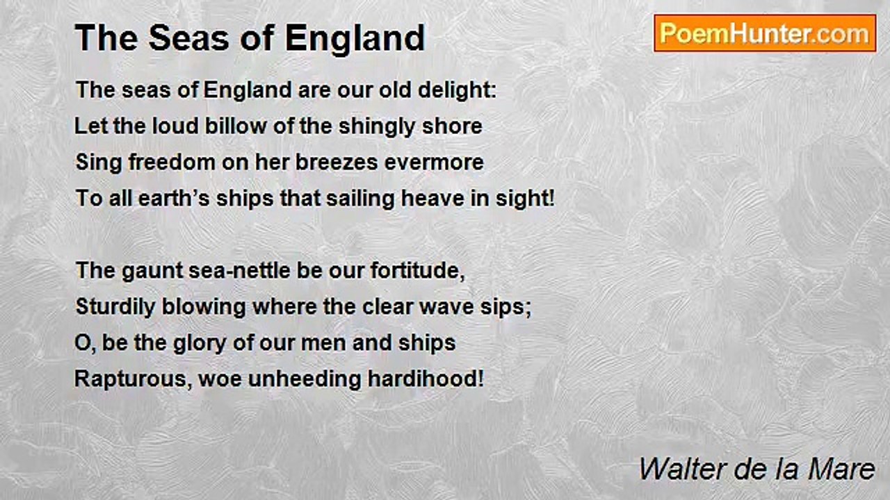 Walter de la Mare - The Seas of England