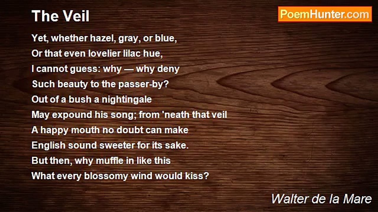 Walter de la Mare - The Veil