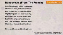 Henry Wadsworth Longfellow - Renouveau. (From The French)