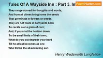 Henry Wadsworth Longfellow - Tales Of A Wayside Inn : Part 3. Interlude VII.