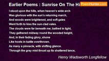 Henry Wadsworth Longfellow - Earlier Poems : Sunrise On The Hills
