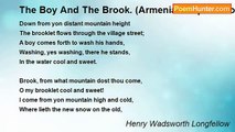 Henry Wadsworth Longfellow - The Boy And The Brook. (Armenian Popular Song, From The Prose Version Of Alishan)