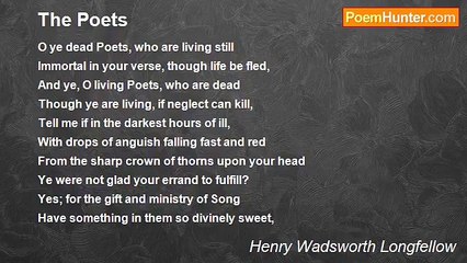Henry Wadsworth Longfellow - The Poets
