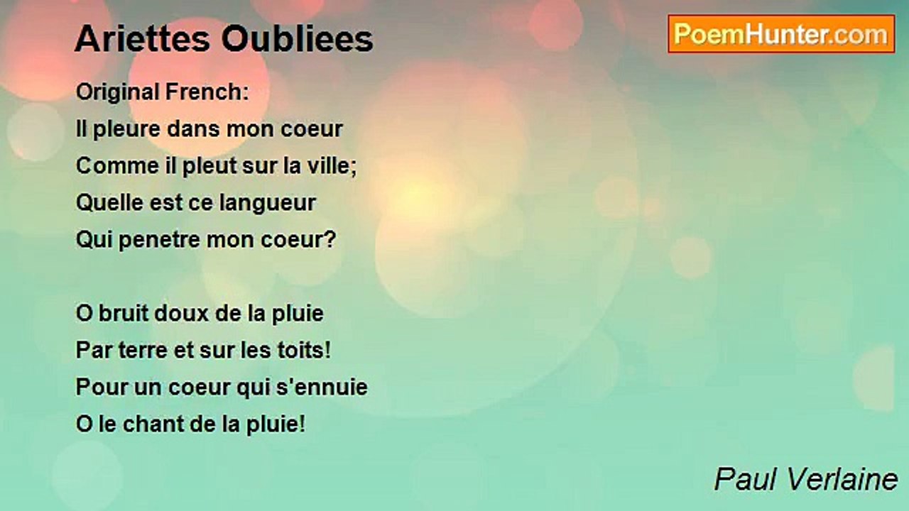 Paul Verlaine - Ariettes Oubliees