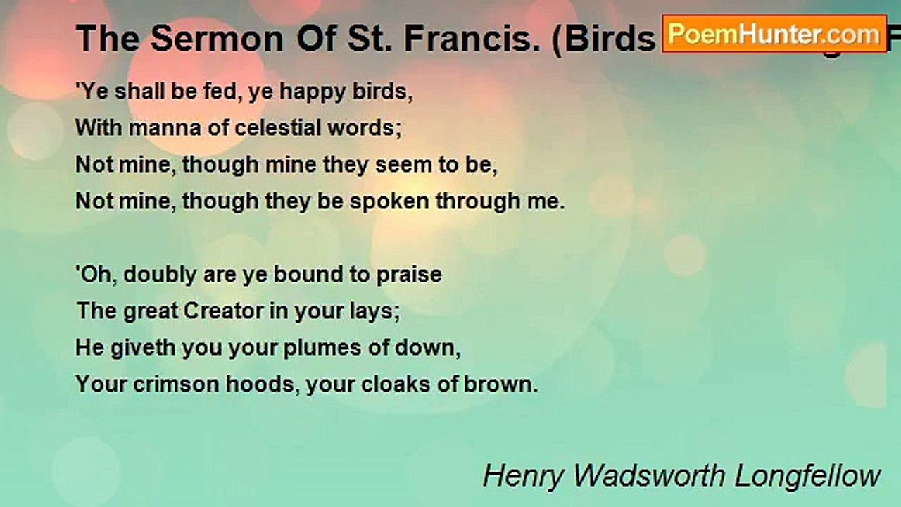 Henry Wadsworth Longfellow - The Sermon Of St....