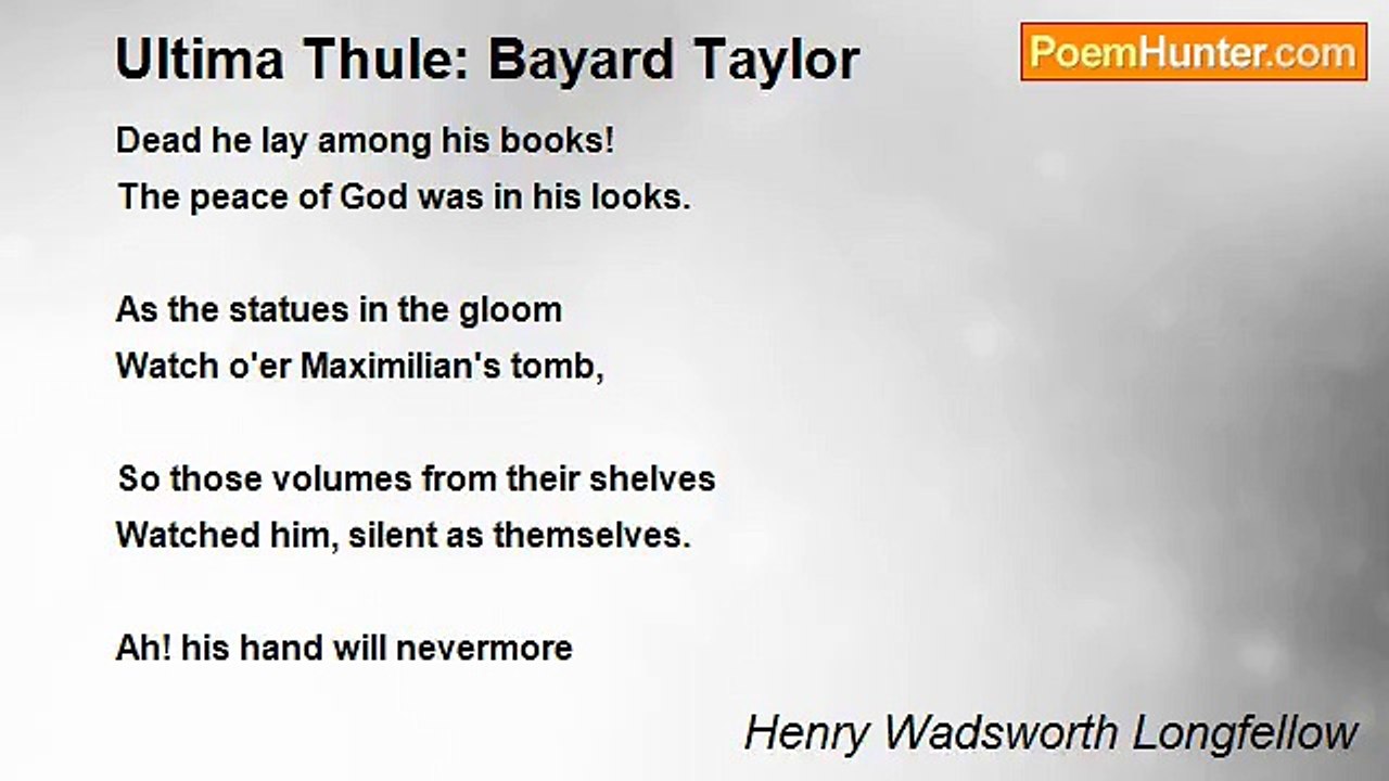 Henry Wadsworth Longfellow - Ultima Thule: Baya...