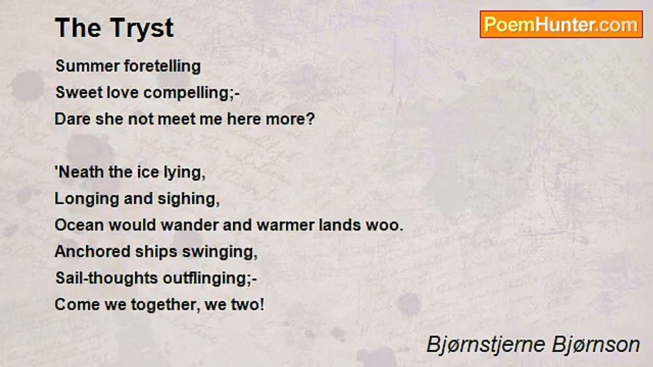 Bjørnstjerne Bjørnson - The Tryst