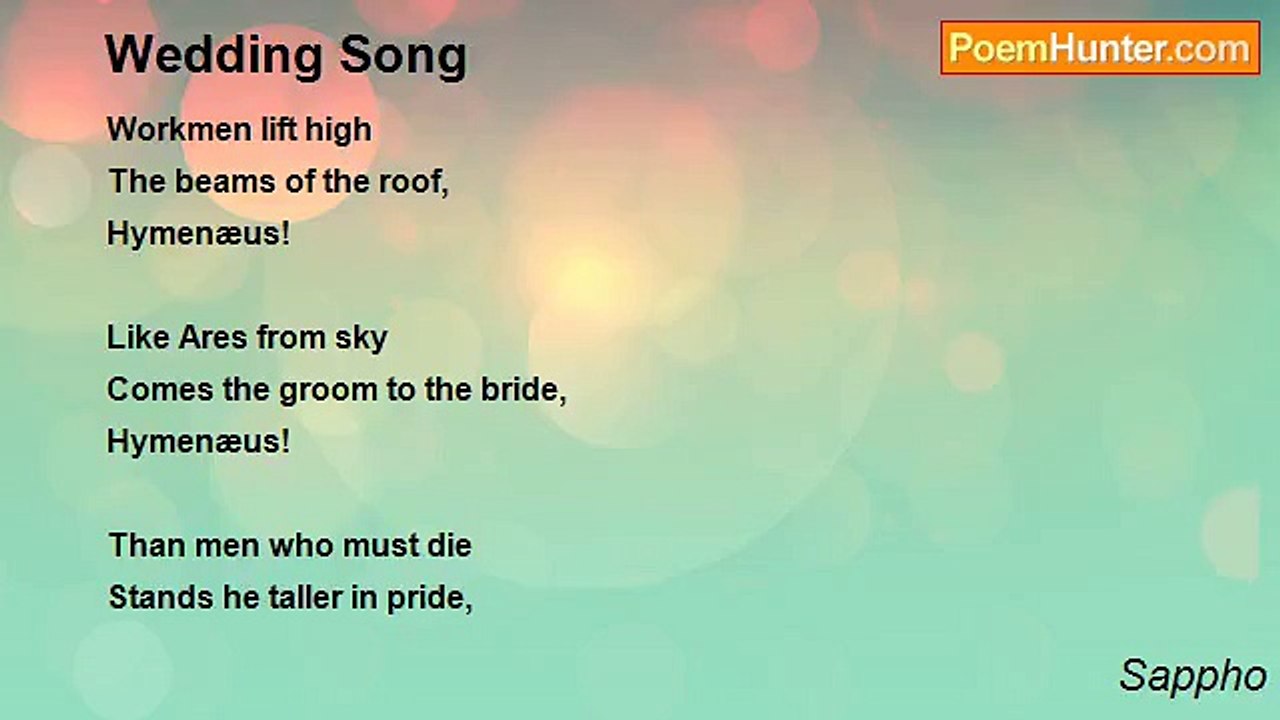 Sappho - Wedding Song