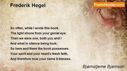 Bjørnstjerne Bjørnson - Frederik Hegel