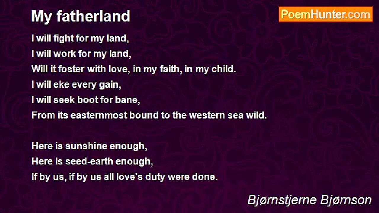 Bjørnstjerne Bjørnson - My fatherland