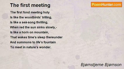 Bjørnstjerne Bjørnson - The first meeting