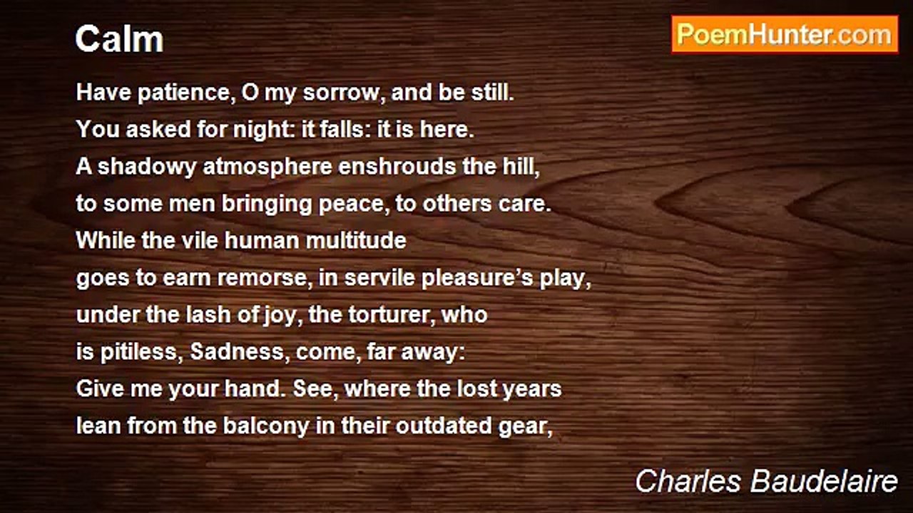 Charles Baudelaire - Calm