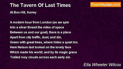 Ella Wheeler Wilcox - The Tavern Of Last Times
