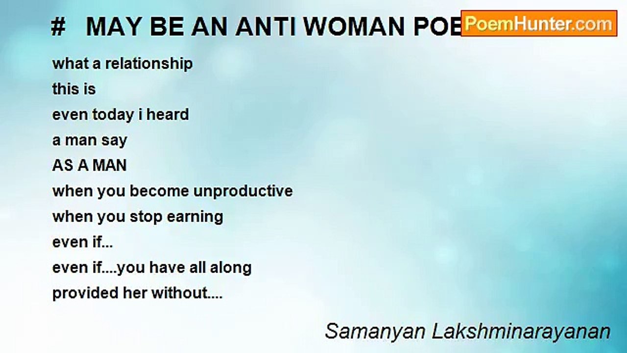 Samanyan Lakshminarayanan - #   MAY BE AN ANTI...