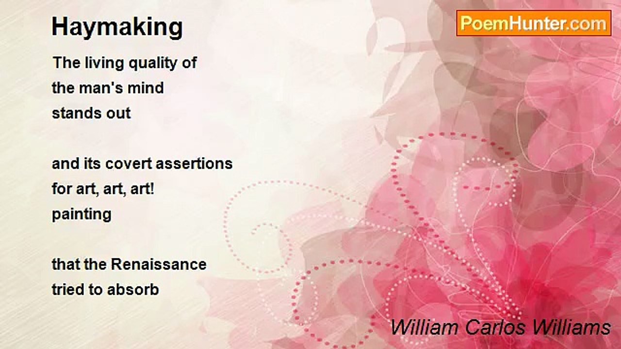 William Carlos Williams - Haymaking