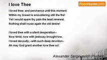 Alexander Sergeyevich Pushkin - I love Thee