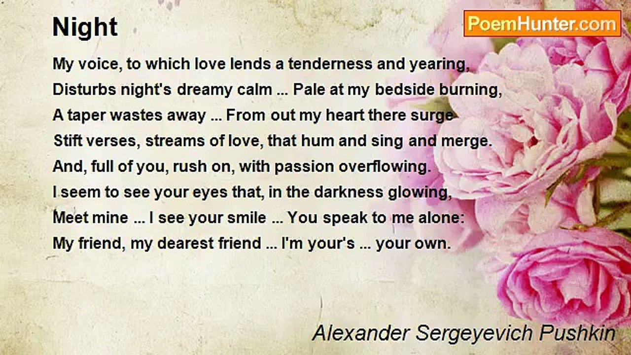Alexander Sergeyevich Pushkin - Night