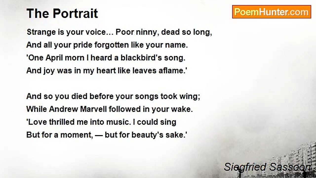 Siegfried Sassoon - The Portrait