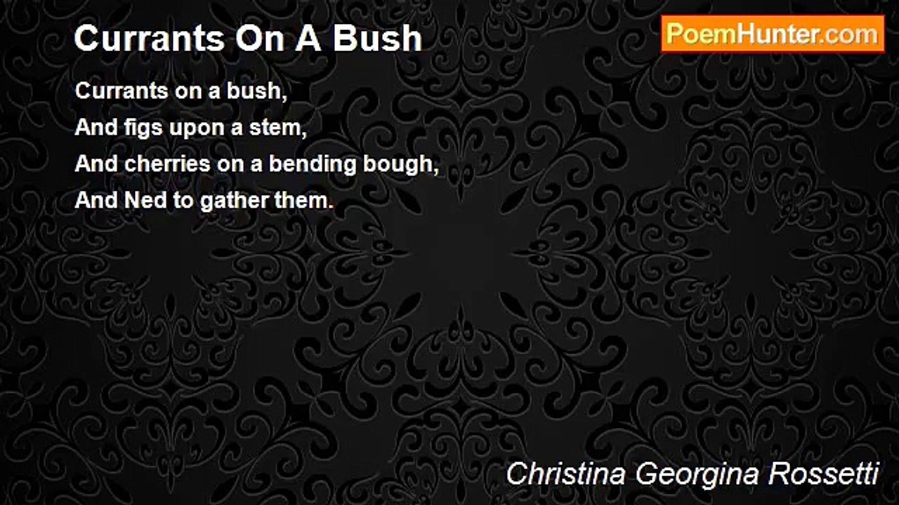 Christina Georgina Rossetti - Currants On A Bush