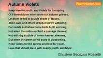 Christina Georgina Rossetti - Autumn Violets