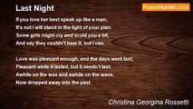 Christina Georgina Rossetti - Last Night