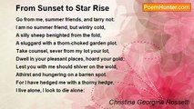 Christina Georgina Rossetti - From Sunset to Star Rise