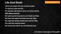 Christina Georgina Rossetti - Life And Death