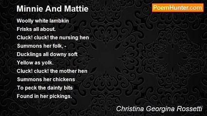 Christina Georgina Rossetti - Minnie And Mattie
