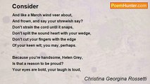 Christina Georgina Rossetti - Consider