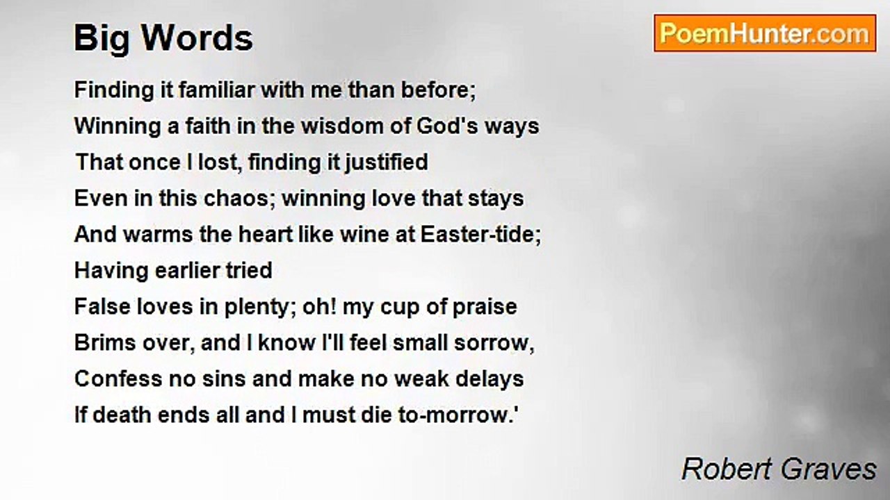 Robert Graves - Big Words