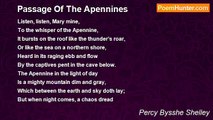 Percy Bysshe Shelley - Passage Of The Apennines